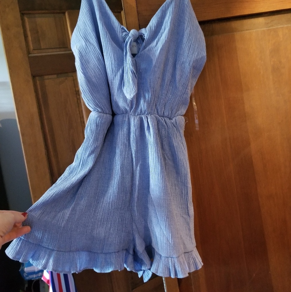 Blue romper with ribbon - Picture 4 of 4